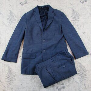 EUC Boys 2 piece Suit Blazer Pants Classic  Blue Two Button CHAPS Size 12